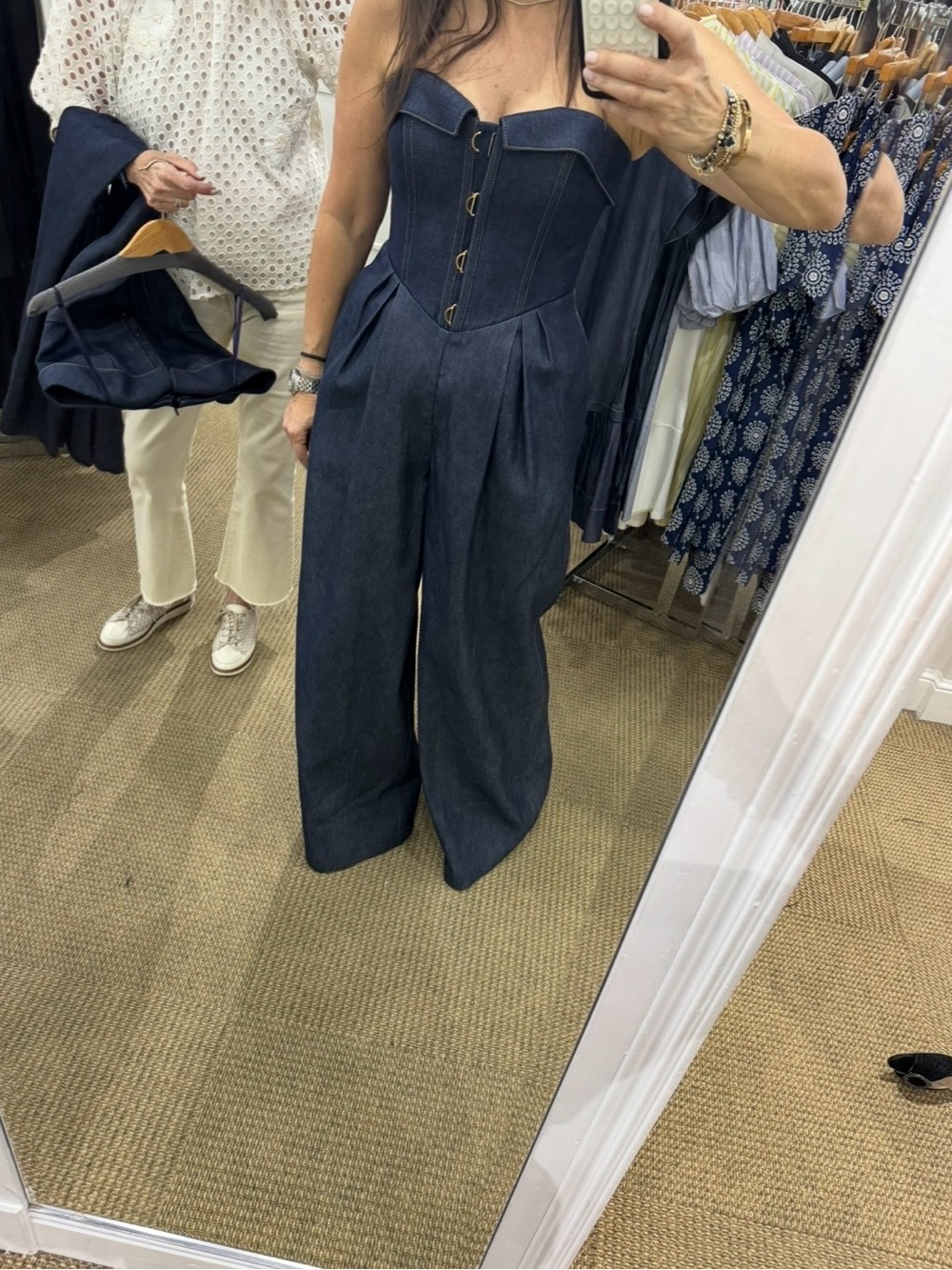BCBG denim Savannah jumpsuit
